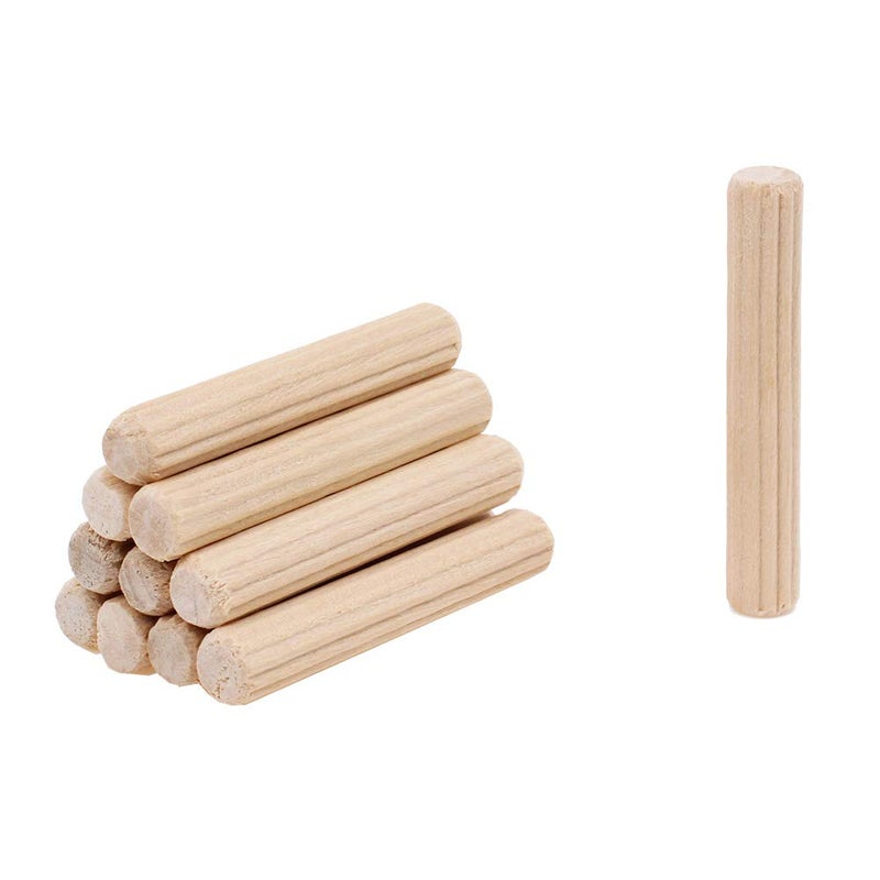 AUTOTOOLHOME 100 Pack 1/4"" Wood Dowel Pins Straight Grooved Pins for Furniture Door and Art Projects (1/4 in) - Image 2